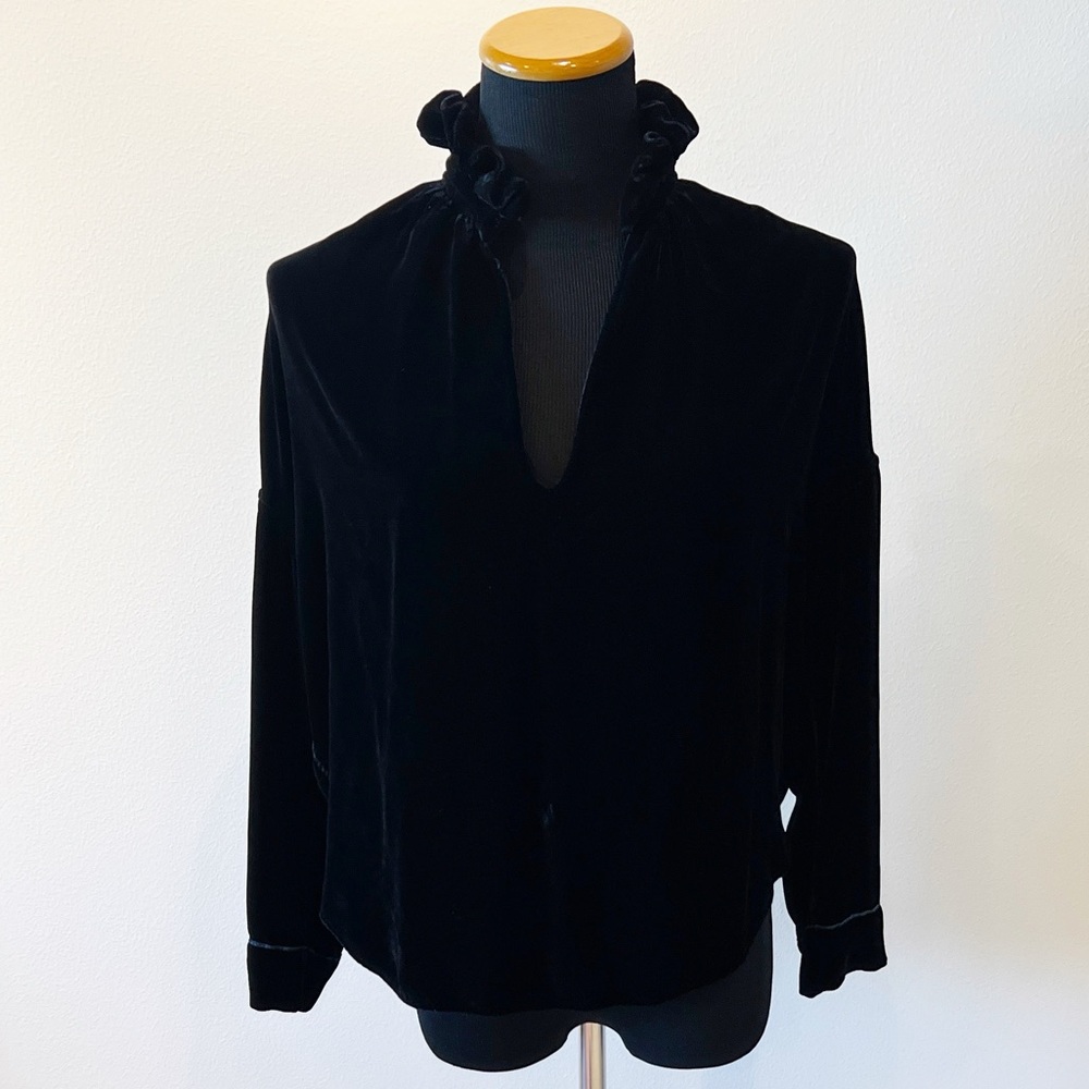 A Shirt Thing Silk Velvet Penelope Top